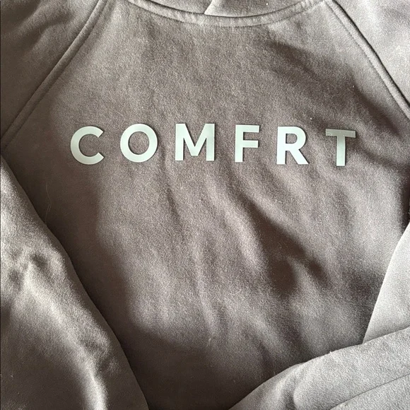 COMFRT Tranquil Hoodie – Women’s Large Charcoal Gray Soft Oversized Pullover - Picture 2 of 4